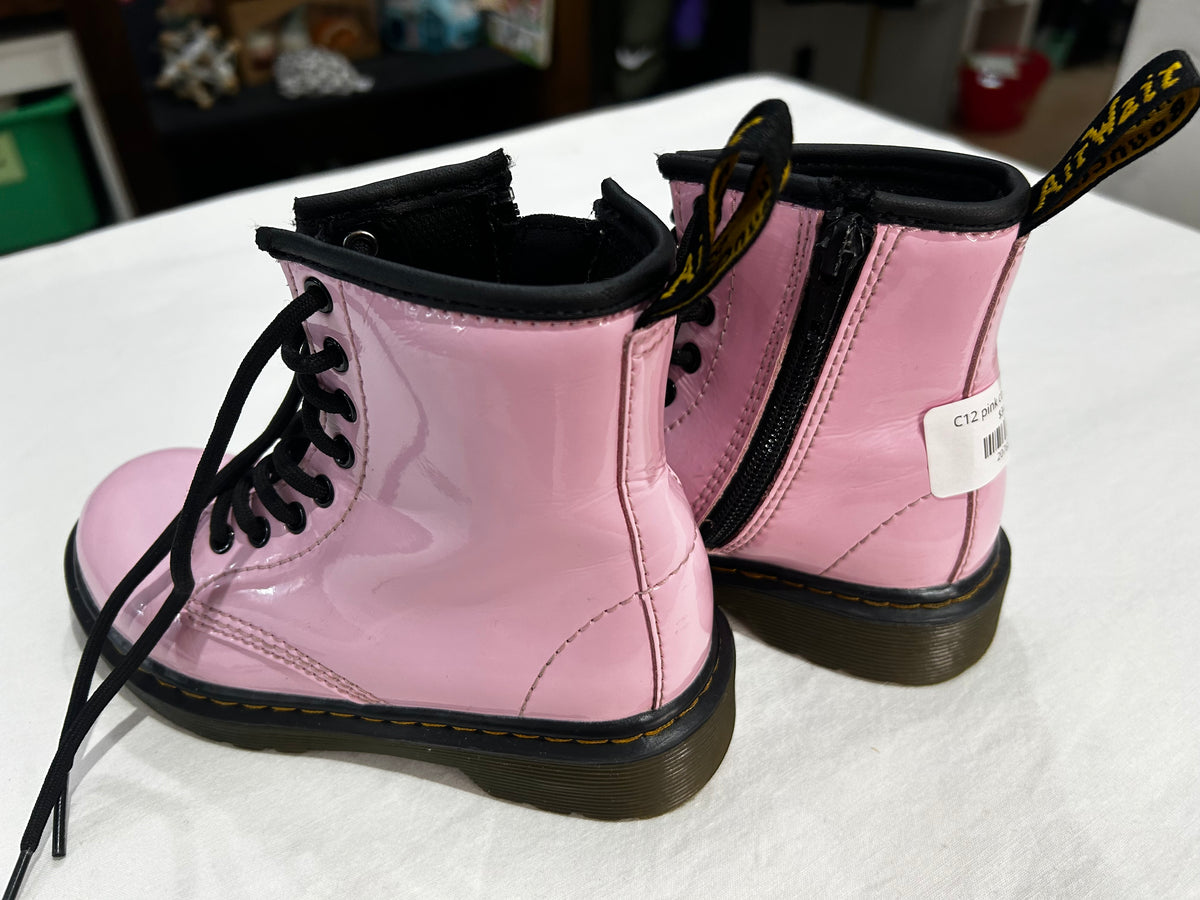 C12 pink combat boots