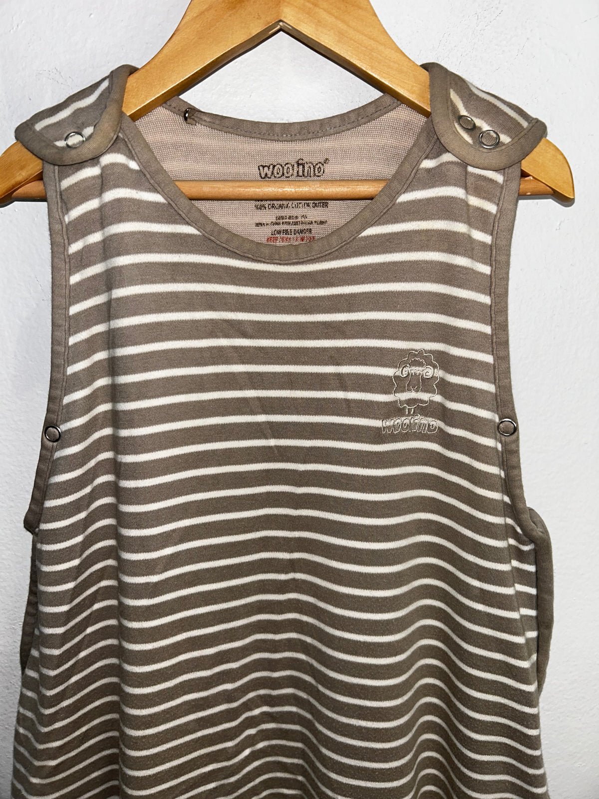 Woolino brown stripe sleepsack 2-4y all season