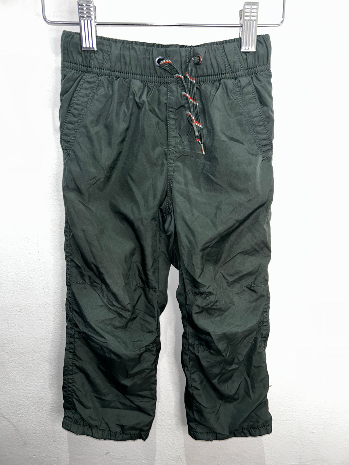 Forest green lined rainpants 3y