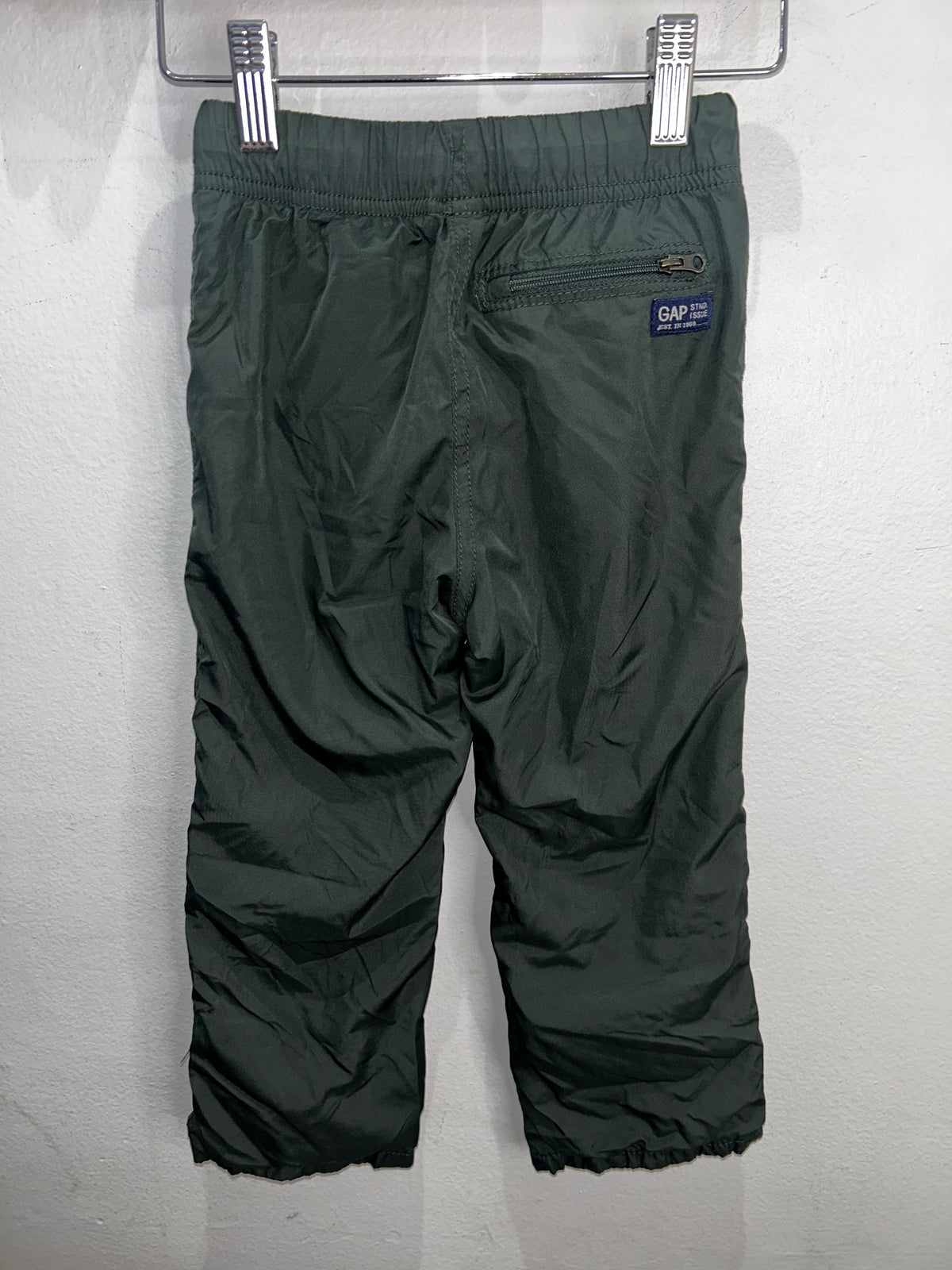 Forest green lined rainpants 3y