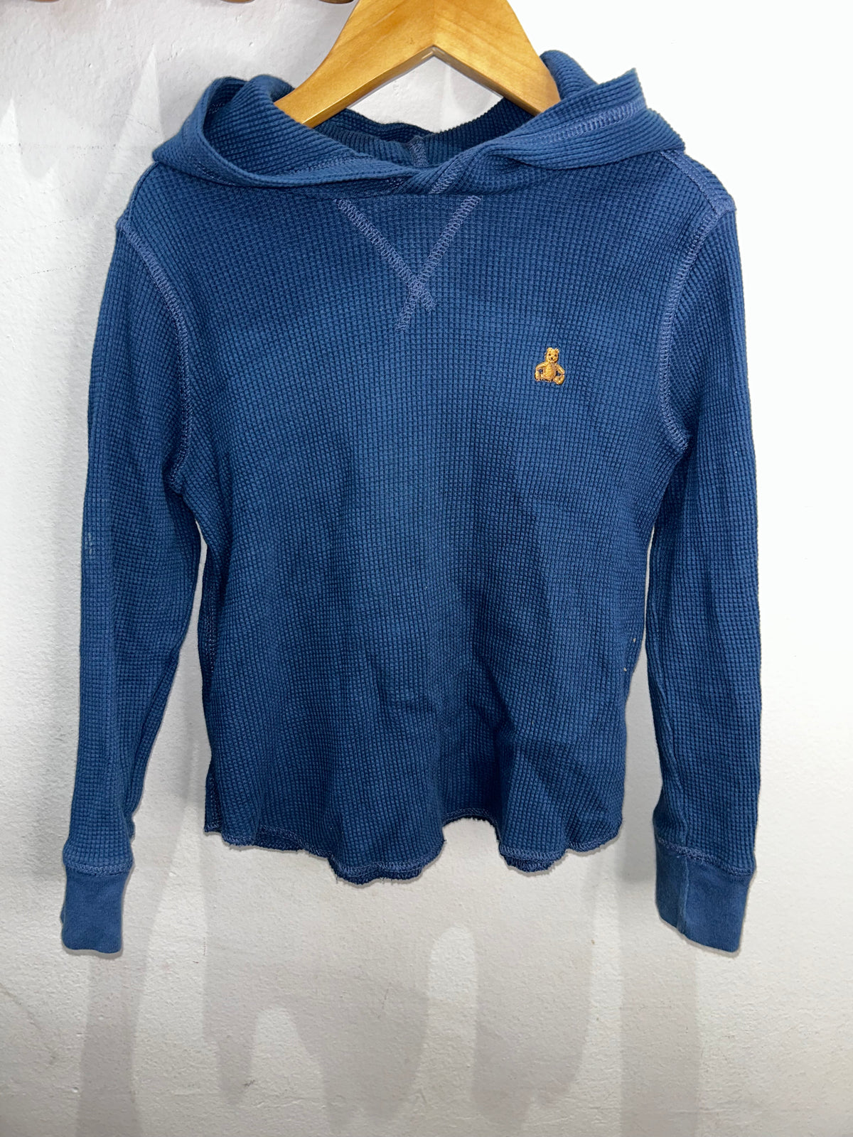 Blue waffle hoodie longsleeve 5y