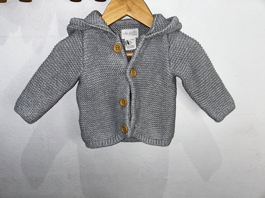 Square knit cardigan 3m grey