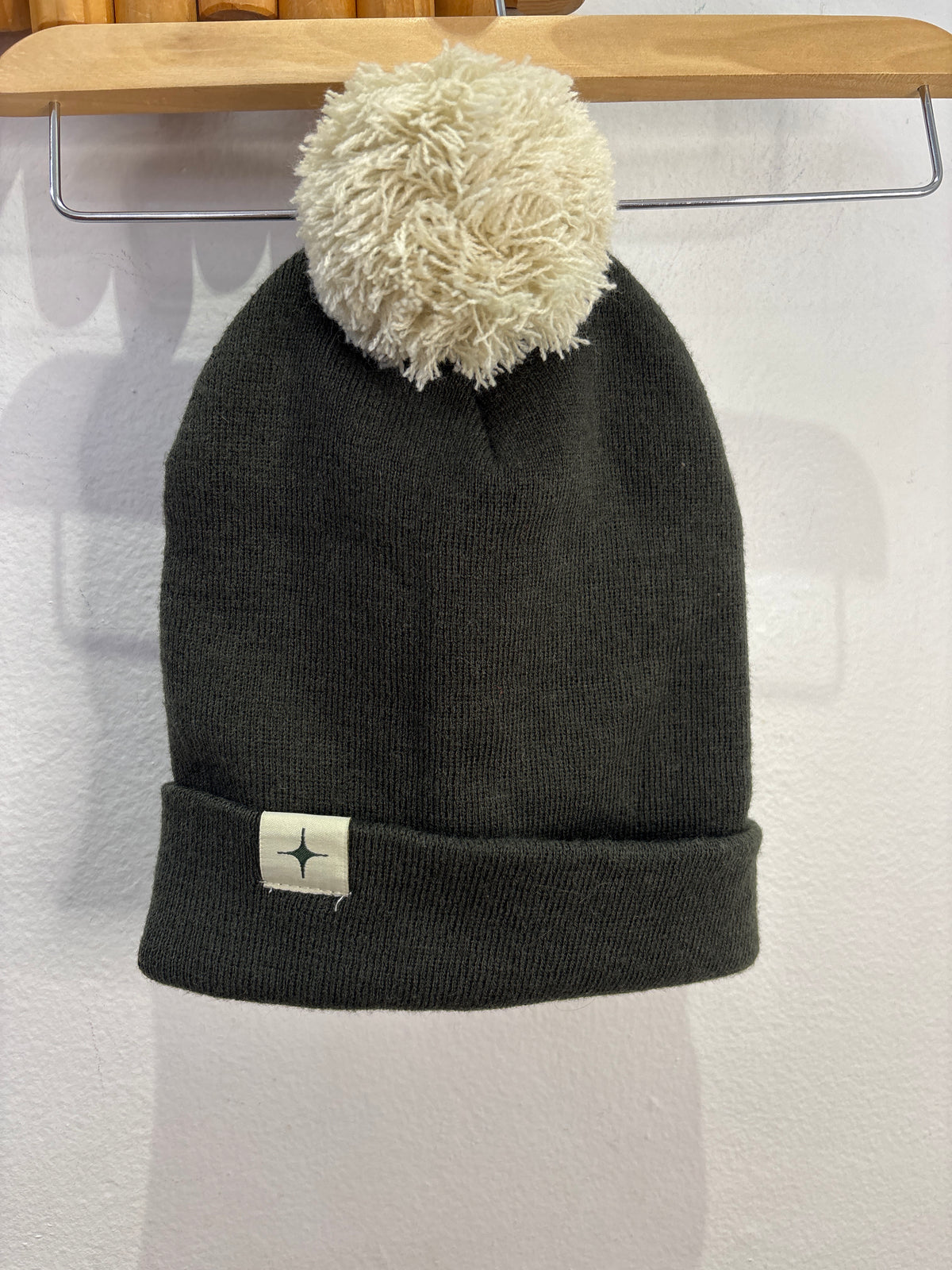 Olive pom hat - one size