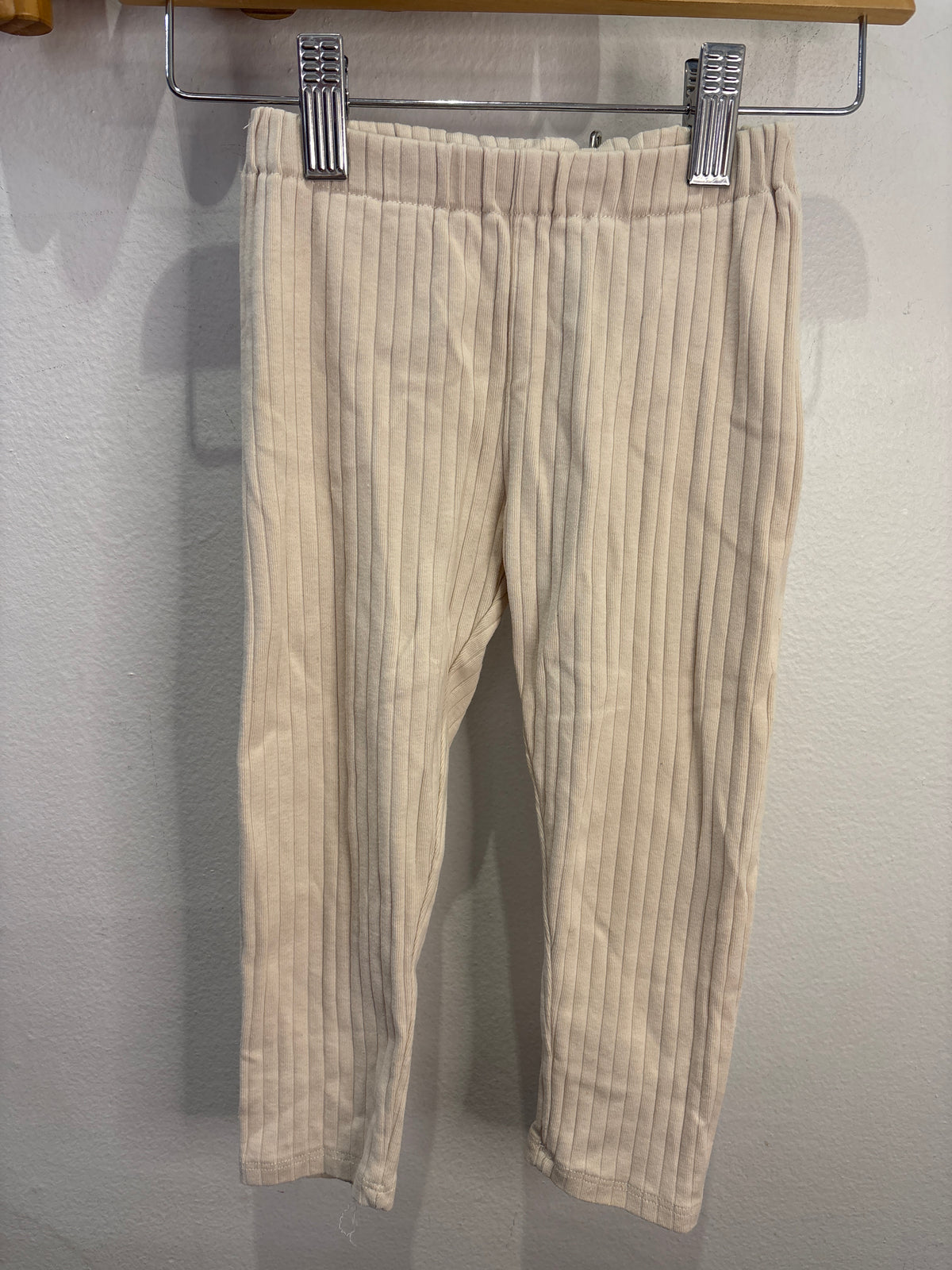 Cream rib pants 18-24m