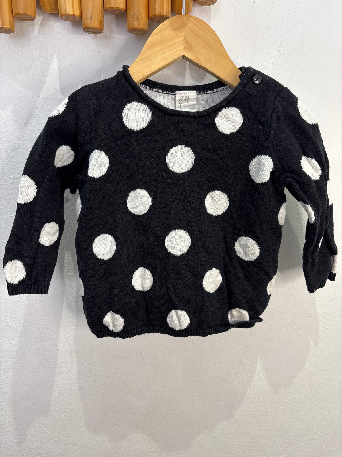 Black dots sweater 6-9m