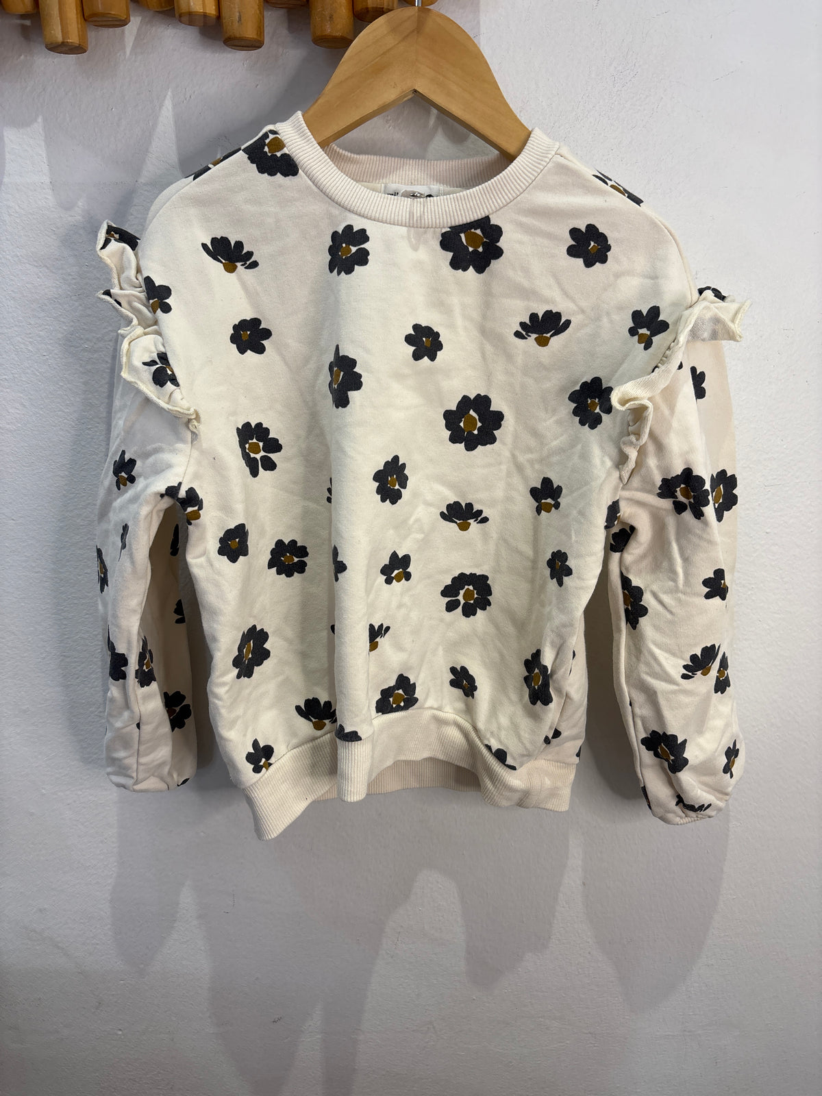 Miles the Label black floral pullover 5y