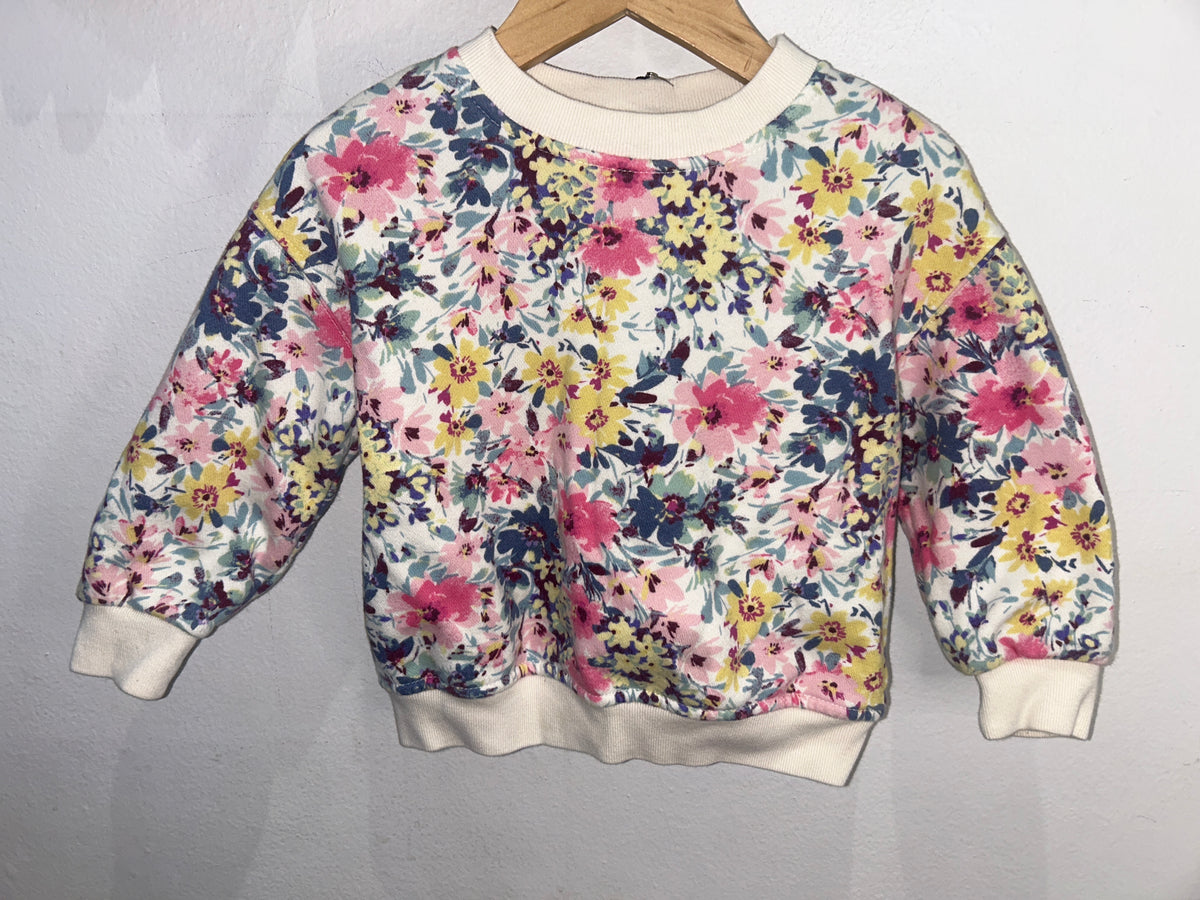 Wild floral pullover 18-24m