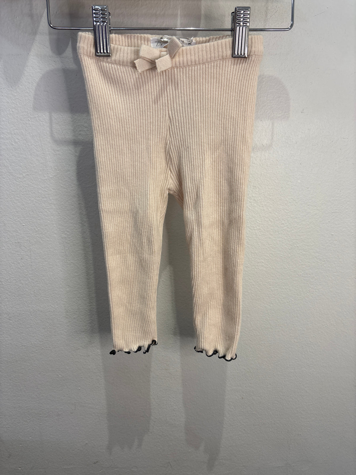 Black detail ribbed pants 12-18m