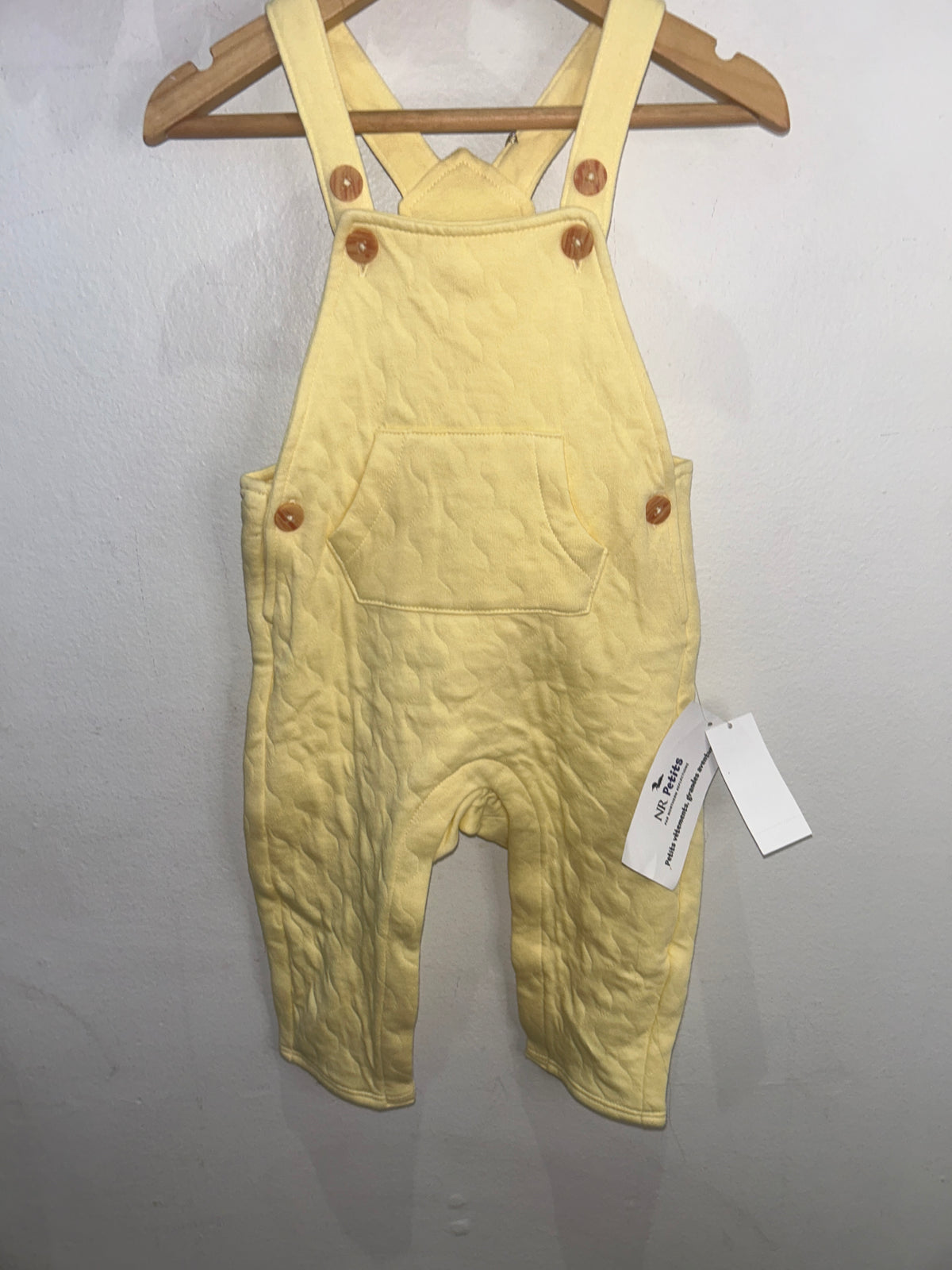 Yellow quilted romper 9-12m