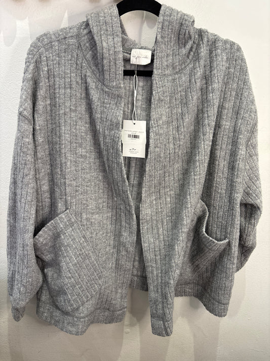 Grey hooded cardigan - adult XS