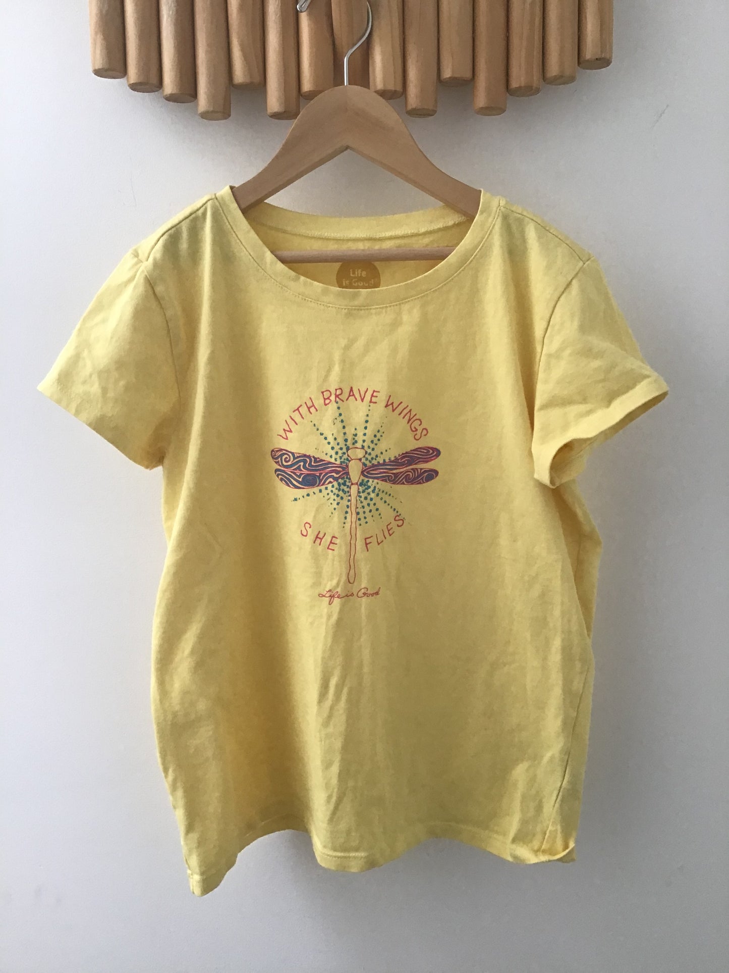 Yellow dragonfly Tee 12-14y