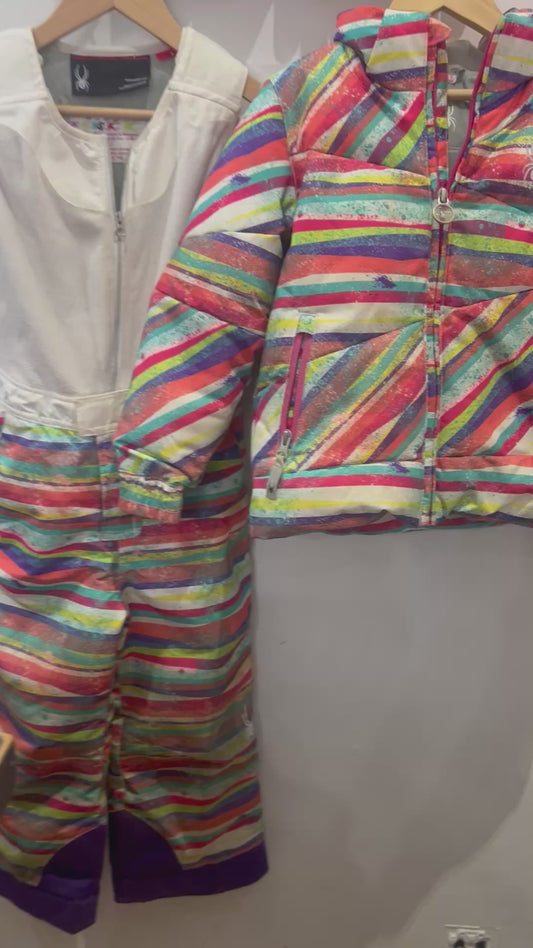 Spyder striped snow set 4y