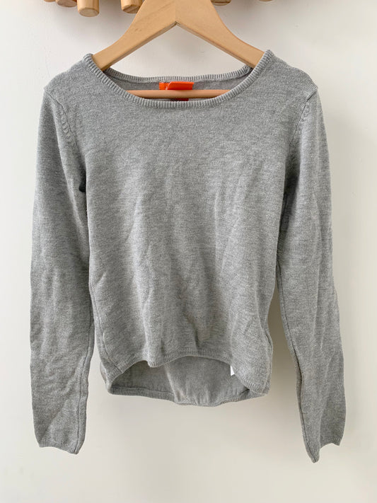 Grey ribbed sweater 6y