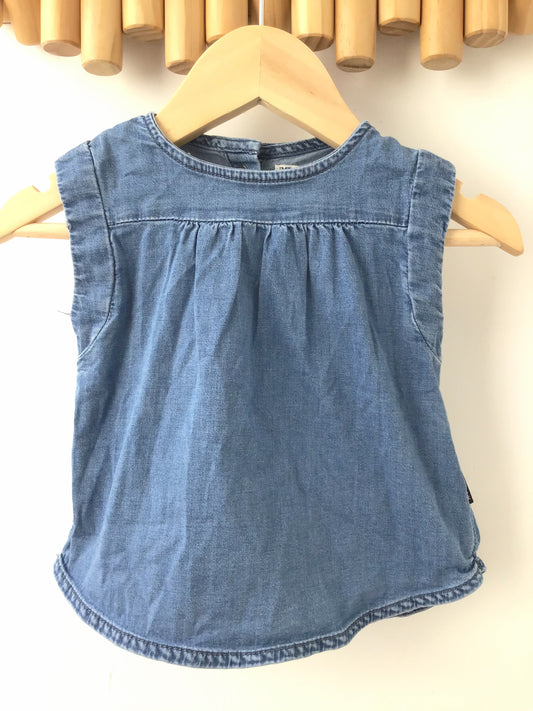 Imps and Elfs chambray dress 4m