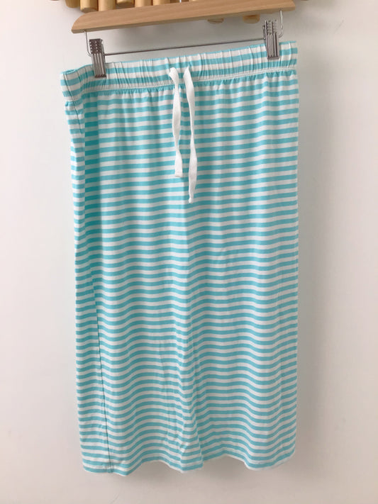 Soft blue striped skirt 14y