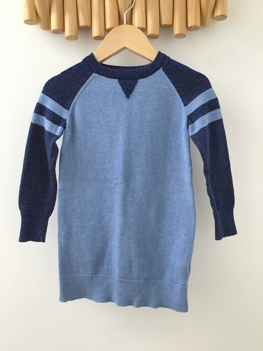 Sparkly blue sweater dress 2y